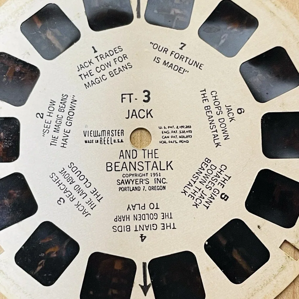 Vintage Sawyers View Master With Jack And‎ The Beanstalk Reel
